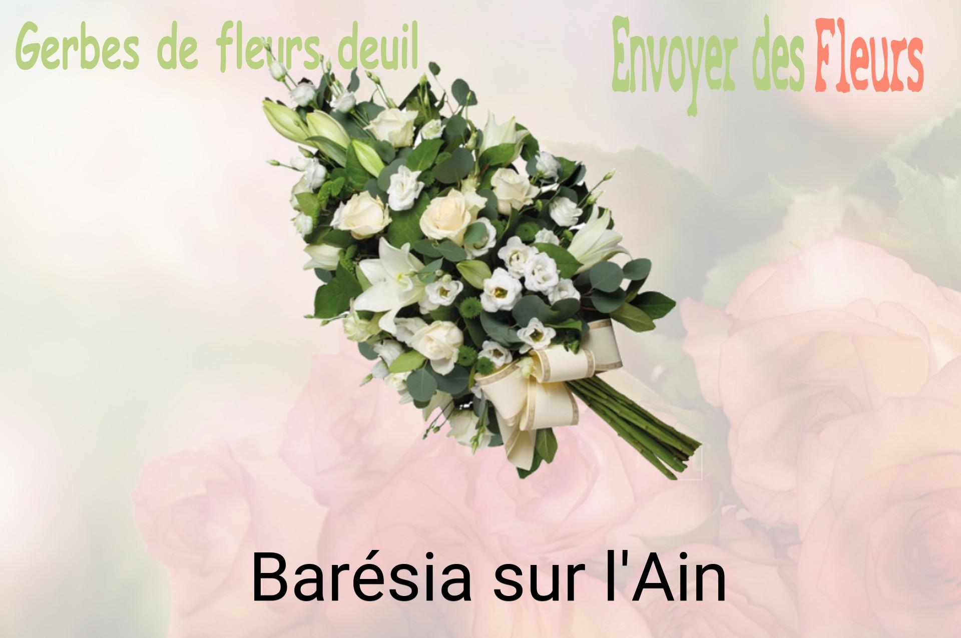 Gerbe de fleurs de deuil livrée à Barésia-sur-l'Ain